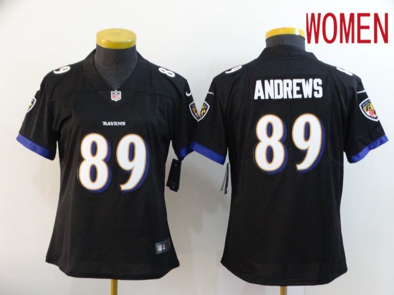 Women Baltimore Ravens 89 Andrews Black Nike Vapor Untouchable Limited NFL Jersey
